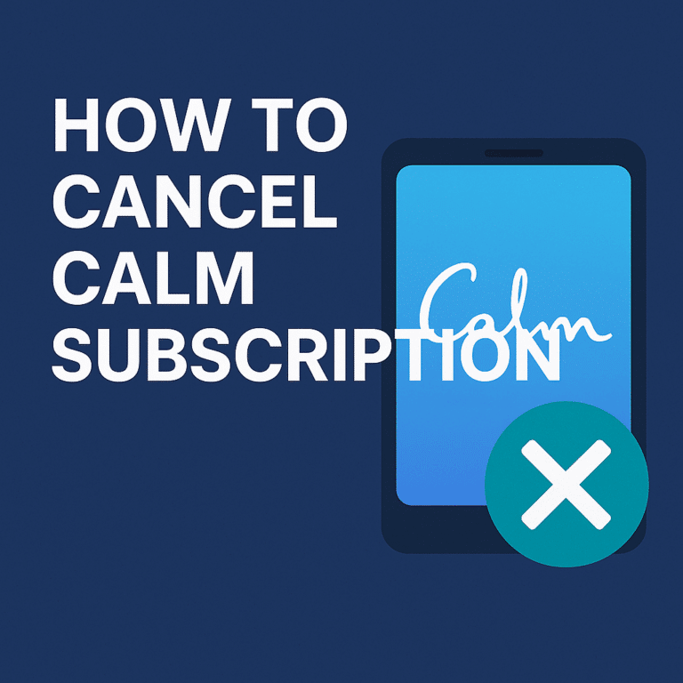 How to cancel Calm Subscription