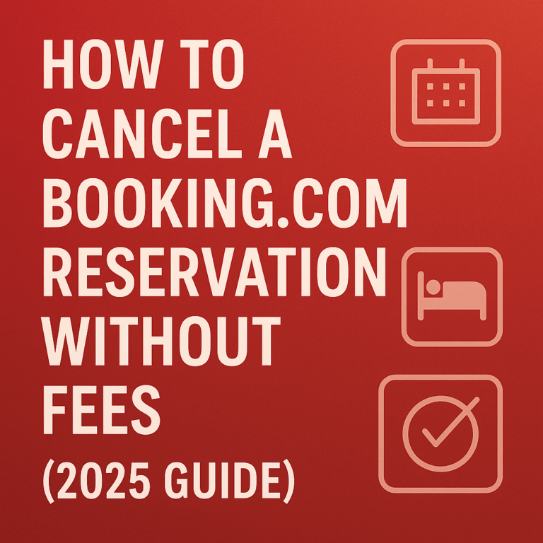 How to cancel a booking.com reservation without fees