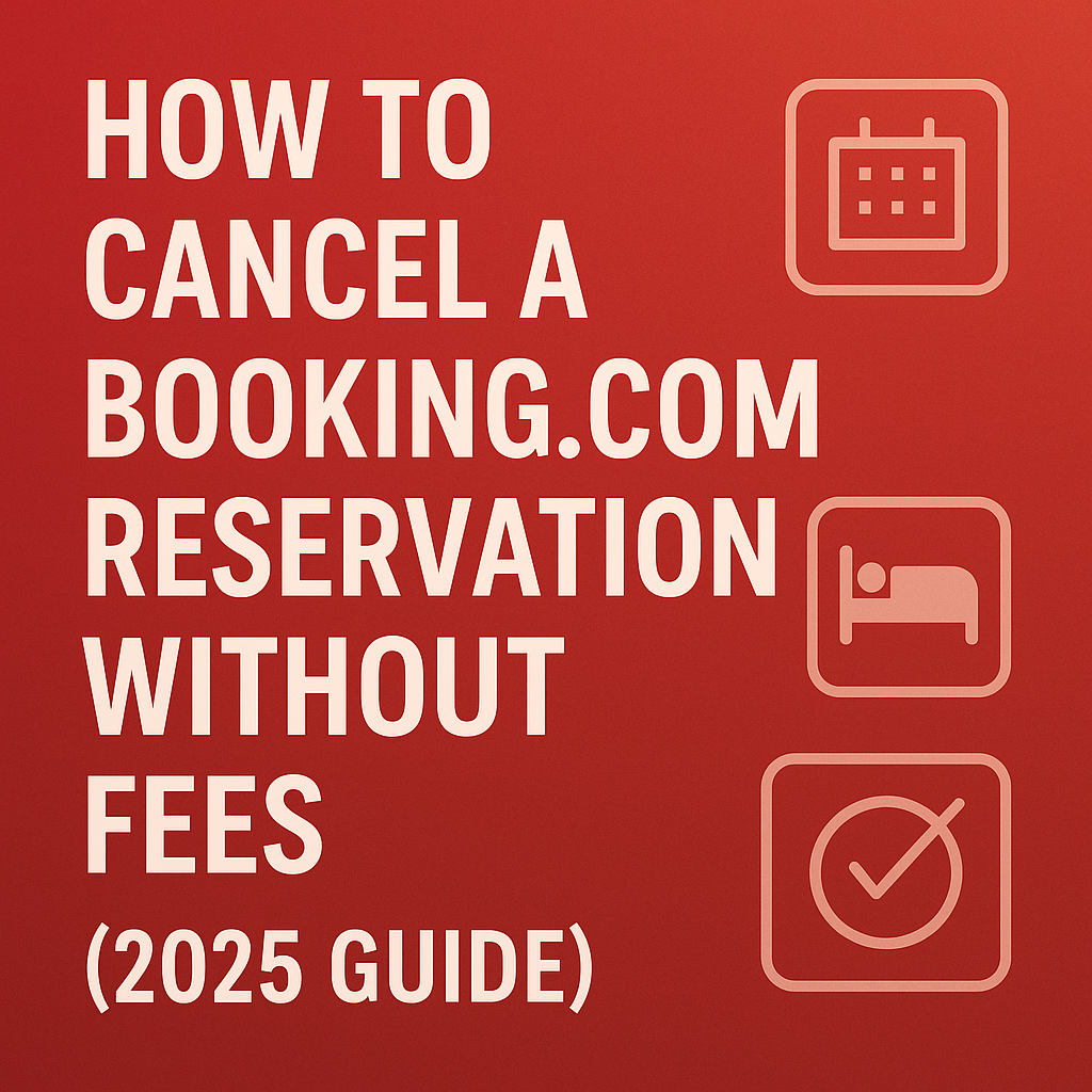 How to cancel a booking.com reservation without fees